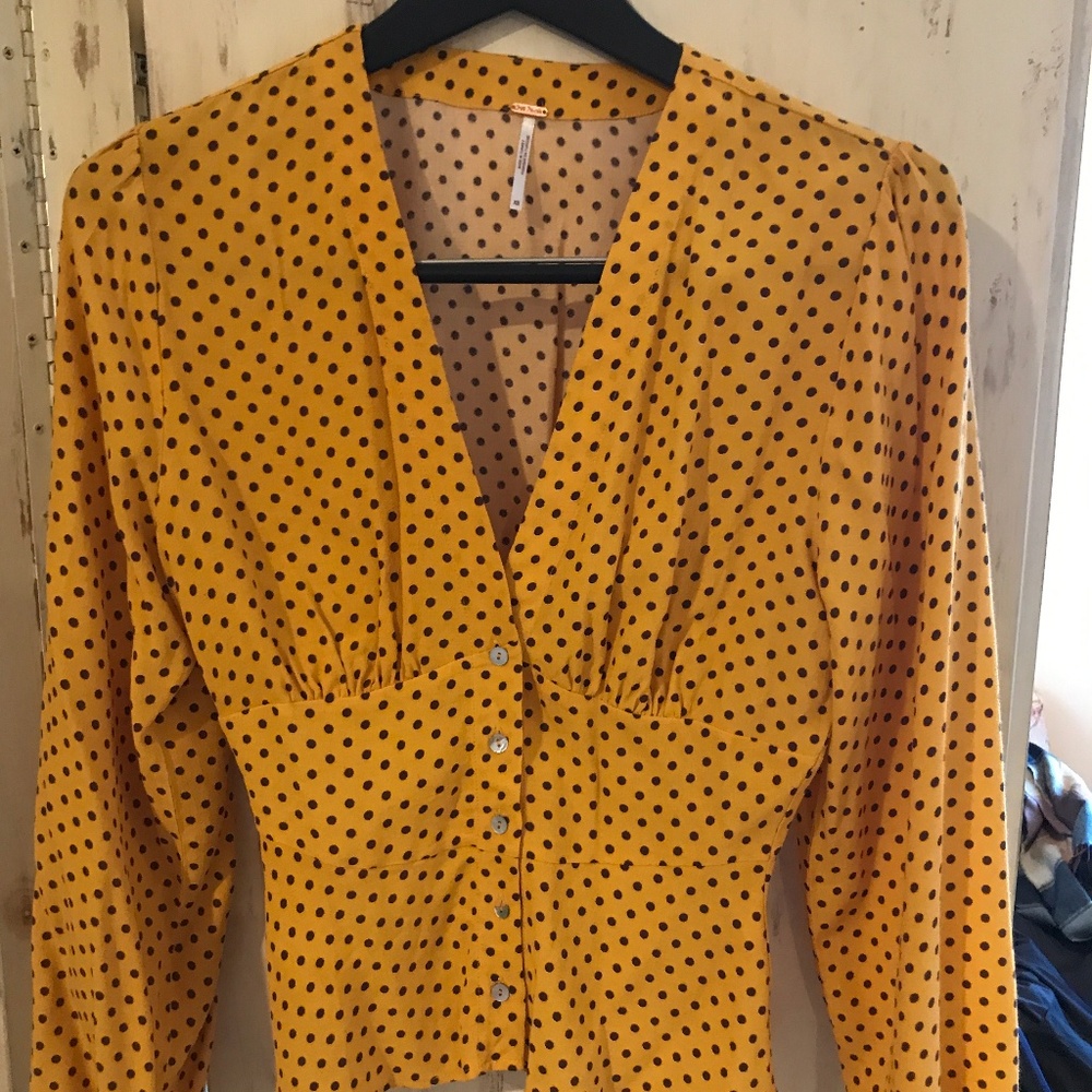 Free People Polka Dot Blouse